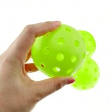 1Pc/3pcs Durable Indoor Pickleball Balls Training Paddle Ball Plastic Pickleball For Entertainment And Practice - Multicolor - View 3