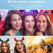 40/160/280 Peças Adesivos Coloridos - À prova d'água, à prova de suor e suave na pele, adequado para pintura facial/pintura facial e corporal/giz de festa/suprimentos de maquiagem para festa/Halloween/Natal/Festivais/Adesivos divertidos para fotos, Maquiagem, Barato, Decoração de quarto, Penteadeira, Viagem, Quarto, Acessórios de maquiagem