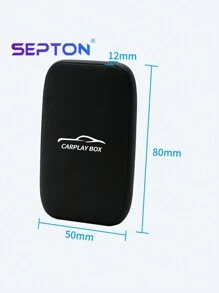 1 Pc SEPTON CarPlay Smart Ai Box Wireless CarPlay Android Auto Adapter Portable Wireless Android Auto TV Box For OEM Wired CarPlay Radio Wireless Carplay Adapter Support Mirror Link - Black - View 7