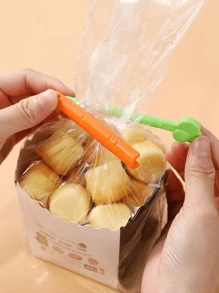 5 chiếc kẹp niêm phong thực phẩm hình cà rốt bằng nhựa sáng tạo cho túi đựng thực phẩm và đồ ăn nhẹ trong bếp, máy niêm phong giữ tươi dễ thương để niêm phong túi trong tủ lạnh nhà bếp, lý tưởng để bảo quản đồ ăn nhẹ, trà và thực phẩm - Nhiều màu - Xem 5