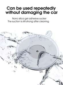 1 件车载仪表盘手机支架，新型紧凑便捷的重力安装稳定手机支架（随机发送 2 种面板设计） - 黑色 - 查看 4