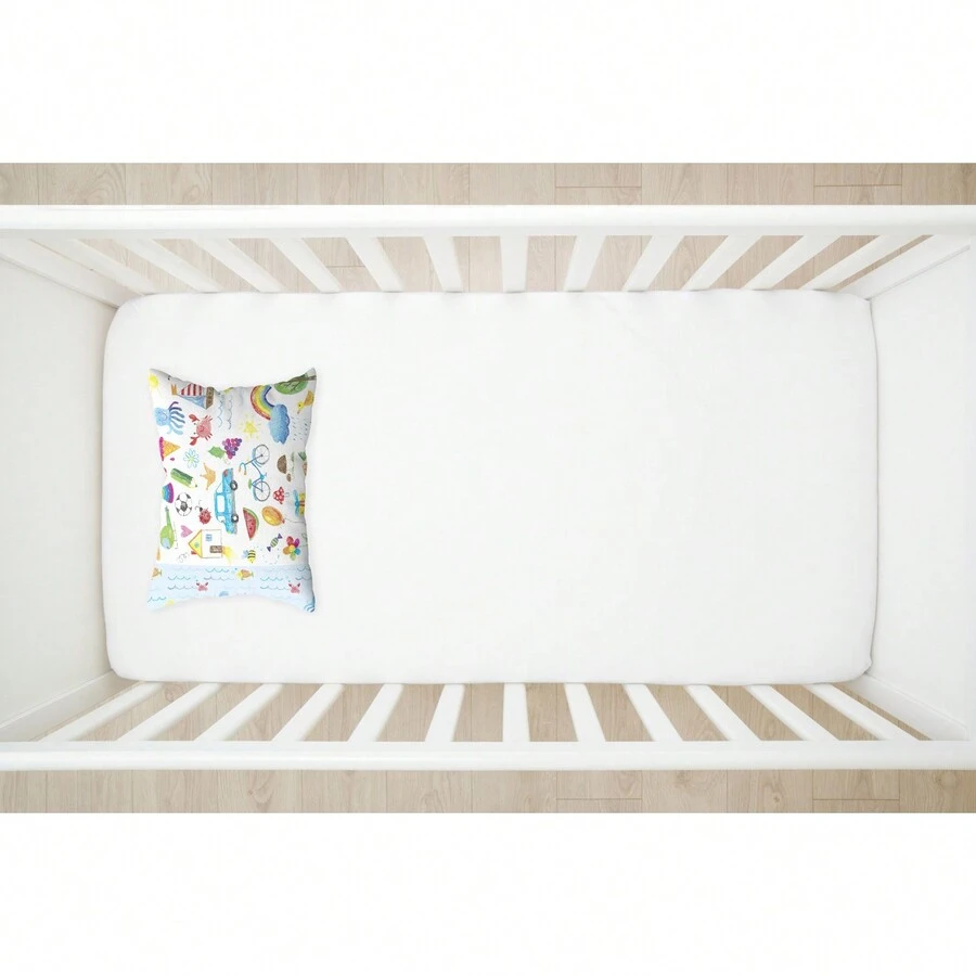 Dream Collection Crib Sheet Kit (Fitted Sheet + Printed Pillowcase) 2 Pieces Children's Room Decor - 藍色世界 - 查看 1