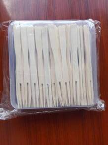 1 包多用途一次性水果叉，竹签，用于水果、蛋糕和甜点，适合家庭和户外使用 - 原木色 - 查看 8