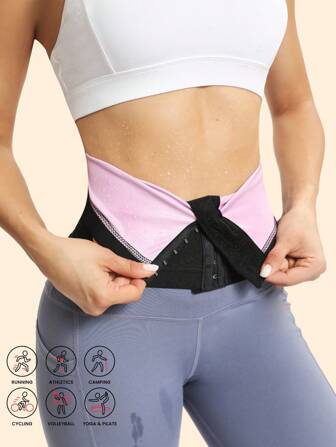 Corset sport din poliester poliuretan PU impermeabil pentru sport în aer liber pentru femei, lenjerie de talie modelatoare, corset pentru antrenament, accesorii de sală