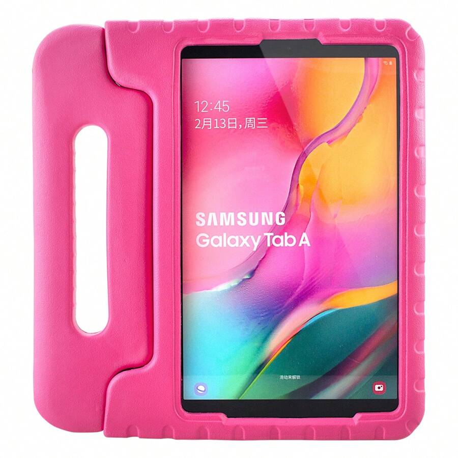 Compatible With Samsung Galaxy Tab A 10.1 Inch 2019(T510/T515) Tablet Case Shockproof Tablet Case Handle Stand Shockproof EVA Bumper Cover - Rose Red - View 1