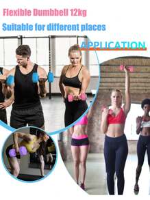 CANMALCHI Hexagon Dumbbell Free Hand Weight Set 12KG With Storage Rack,Suitable For Home Gym Exercises,Weight Lifting Workout Training Equipment - Pink - View 3