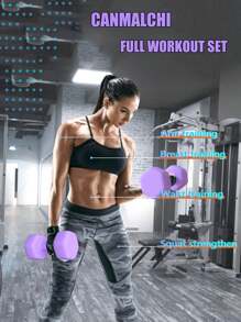 CANMALCHI Hexagon Dumbbell Free Hand Weight Set 12KG With Storage Rack,Suitable For Home Gym Exercises,Weight Lifting Workout Training Equipment - Pink - View 5