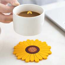 Sunflower Heat Resistant Placemat,Silicone Anti-Hot Bowl Pad Mat,Coaster For Home Kitchen Use