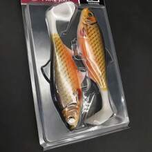 2pcs Soft Fishing Kit 3D 14cm/5.5Inch Artificial Bait Shad Pike Perch Zander Catfish Fishing Tackle Isca Artificial