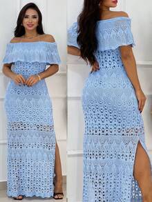 Style Long Dress - 藍色 - 查看 2