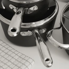 Titanium Non-Stick Cookware Set For Induction Stove 3-Piece Kit Black Rock Set - 查看 5