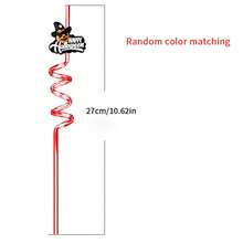 Halloween Decoration 2pcs Halloween Party Straws, Reusable Cartoon Ghost Design Plastic Straws, Party Decorations - Halloween Straws - View 14