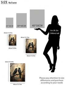 1 Pc, Tranh in Canvas, Con quạ đen trên cây chết "Bức tranh tường nghệ thuật Canvas, Áp phích nghệ thuật trang trí Halloween cổ điển, Đồ trang trí phòng, Áp phích nghệ thuật treo tường không có khung, Trang trí nền ghế sofa phòng khách, Trang trí hành lang tiền sảnh, Trang trí nhà cửa, Trang trí phòng ngủ, Trang trí phòng tắm, Trang trí phòng, Trang trí văn phòng, Trang trí trường học, Quà tặng nghệ thuật, Bao bì an toàn bằng ống cứng PVC - Nhiều màu - Xem 3