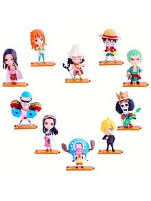 Figura de acción, Set de 10 Luffy de la Generación 68 de One Piece - Azul - Ver 3