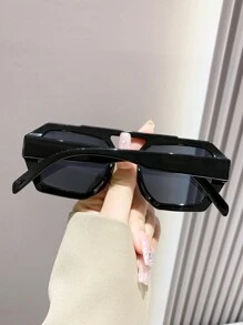 复古飞行员风格塑料太阳镜，经典时尚设计，防紫外线，适合男女，户外、旅行、海滩万圣节 - 彩色 - 查看 3