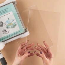 DONQE 2 件/1 对标准切割垫，适用于模切机；透明聚碳酸酯塑料切割板，切割垫模切板 8 3/4 英寸 X 6 1/8 英寸 X 1/8 英寸（22.5 X 15.5 X 0.3 厘米） - 透明 - 查看 10