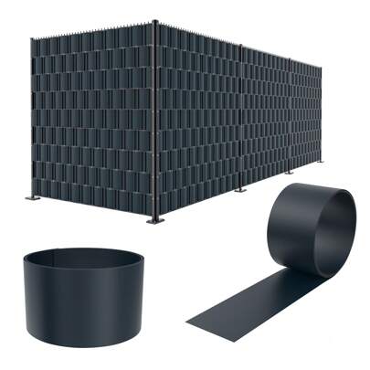  Froadp 10x Rigid PVC Privacy Screen Strips, 2.5m X 19cm Protective Film, Opaque Roll, Privacy Screen For Double Wire Fence, Wind Protection