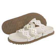 New Polka Dot Flat Papete Sandal - 白色 - 查看 3