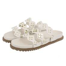 New Polka Dot Flat Papete Sandal - 白色 - 查看 2