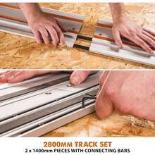 2800mm Guide Rail Track + Bag + Clamps Fits Makita Bosch Saws Routers  UK - White - View 3