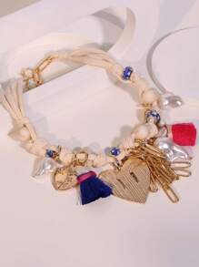 1 chiếc vòng cổ tua rua nhiều màu phong cách Bohemian phù hợp cho tiệc tùng và đeo hàng ngày của phụ nữ - Nhiều màu - Xem 7