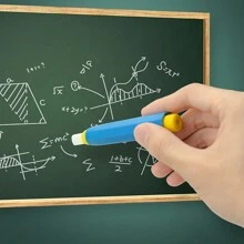 4支蓝色彩色粉笔专用按压式笔筒，老师专用粉笔不脏手 - 彩色 - 查看 8