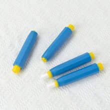 4支蓝色彩色粉笔专用按压式笔筒，老师专用粉笔不脏手 - 彩色 - 查看 4
