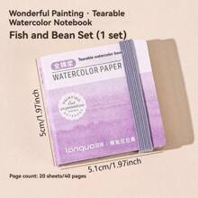 Cuaderno de acuarela desgarrable, 20 hojas de papel grueso de acuarela de 300 g, grano medio, cuaderno de dibujo portátil para viaje, para grafiti, pintura, regreso a la escuela, día de la madre, regalo para mamá