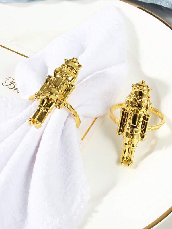 Anneaux de serviette casse-noix en alliage de zinc, convenant pour les mariages, les fêtes, les rassemblements, les jours fériés ou l'utilisation quotidienne