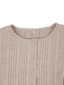 3pcs Women Velvet Sling Camisole Set With Padded Lining Soft Lingerie Set For Autumn/Winter - Khaki - View 6