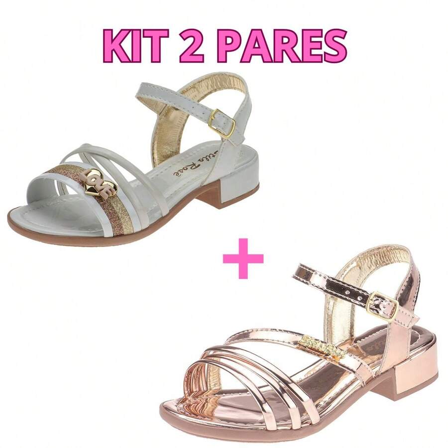 Kids Heeled Sandals - 白色 - 查看 1