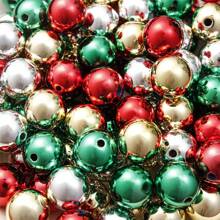 10/20/30 hạt tròn Acrylic phản quang laser màu Giáng sinh hạt rời dùng làm đồ trang sức vòng cổ vòng tay thời trang tự làm - Nhiều màu - Xem 11