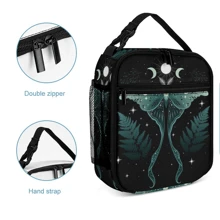 2024 新款升级款易清洗防水牛津布便携式午餐袋，户外餐袋午餐盒午餐盒午餐袋女士学校用教师用旅行用露营用冷藏袋野餐用教室用冷藏袋野餐袋办公室配件保温女士午餐盒袋女士女士学校用品配件学校用袋学校配件学校用品 - 綠色 - 查看 5