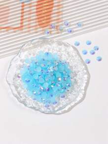 2-6mm Cristales de resina redondos de estilo jelly AB, sin derretir, con fondo plano, piedras de cristal para pegar con pegamento plástico, adecuados para decoración de uñas, ropa, manualidades, tazas, bolsos - 2MM(5000 Uds.) - Ver 33