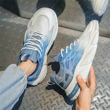 Giày thể thao nam lưới thoáng khí màu xanh, giày thể thao thời trang cho thanh thiếu niên - Màu xanh lam - Xem 5