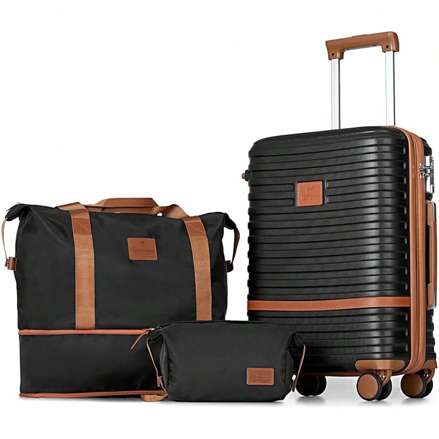 Joyway Juego de 3 piezas de equipaje de mano expandible de 20" con ruedas giratorias, rígido, con candado TSA, marca Joyway