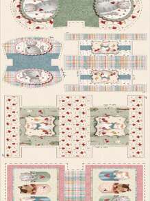 Cats Toiletry Bag Panel Fabric - Nhiều màu - Xem 2