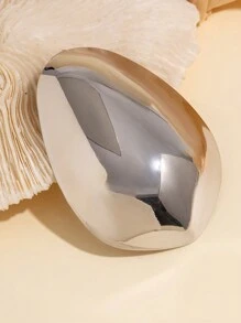 1 chiếc kẹp tóc kim loại vàng tối giản thanh lịch, kẹp tóc kiểu Pháp bằng kim loại bạc, phụ kiện tóc thời trang bằng hợp kim, kẹp trượt, thích hợp cho tóc đuôi ngựa, kẹp tóc vàng, ghim cài tóc - kẹp lò xo kim loại - Xem 7