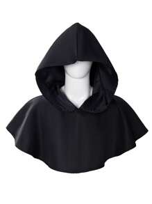1pc Men COS Costume Black Hooded Cloak Medieval Cosplay Death God Robe Party Halloween