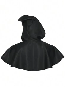 1pc Men COS Costume Black Hooded Cloak Medieval Cosplay Death God Robe Party Halloween