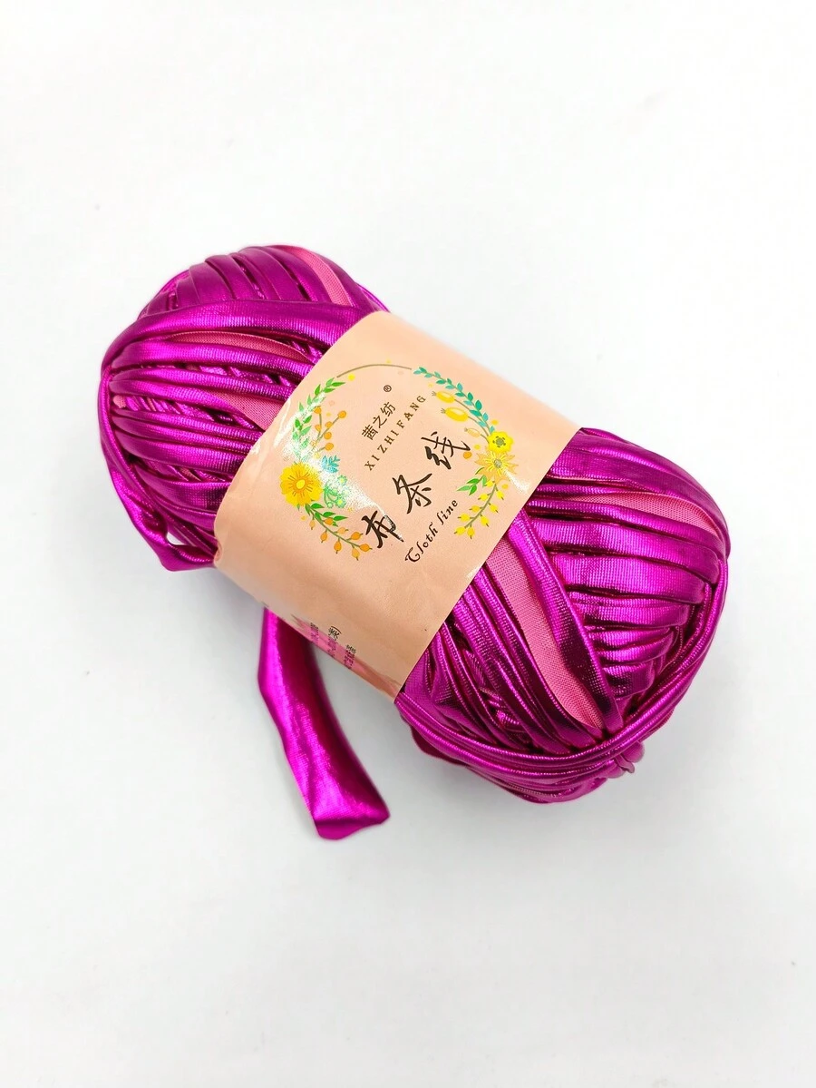 1 Máy Tính Kim Loại Sáng Bóng Fuchsia Vải Dây Giả Da Mềm Tự Làm Thủ Công Macrame Dây Nhiều Màu Sợi - Màu Hồng Tươi - Xem 1