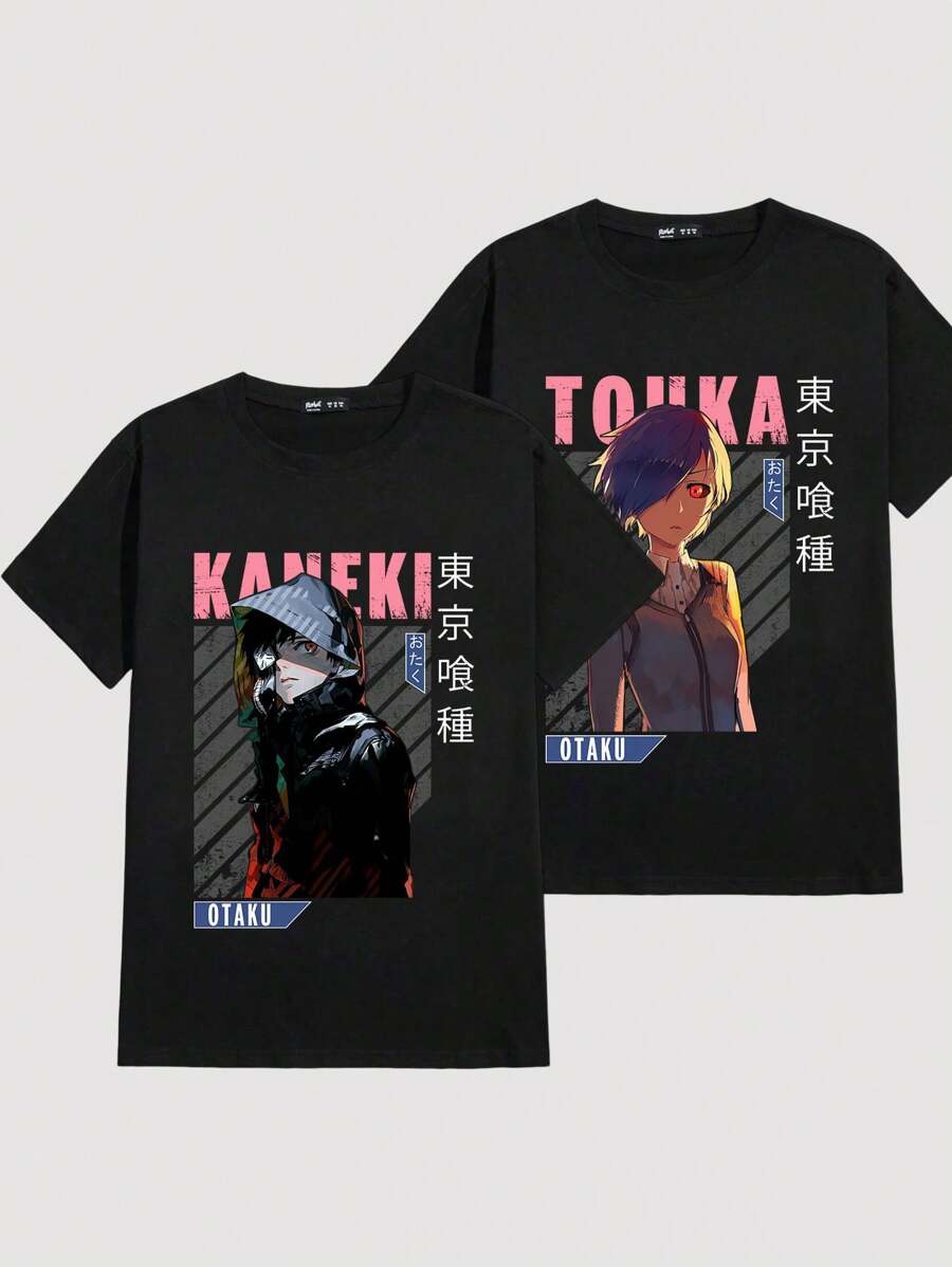 Kit 2 Unisex Couple T-Shirts 100% Cotton Streetwear New Release - Fast Shipping - màu đen - Xem 1
