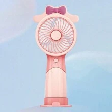 Portable Handheld Fan Small Cooling Fan USB Rechargeable Quiet Cooler Mini Handheld Fan - Pink - View 1