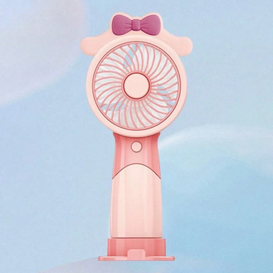 Portable Handheld Fan Small Cooling Fan USB Rechargeable Quiet Cooler Mini Handheld Fan - Pink - View 1