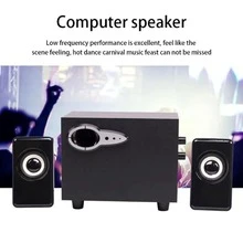 USB Powered Computer Desktop Speaker Line Control Speaker Stereo Sound Desktop PC Laptop Speaker - Black - View 6