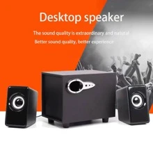 USB Powered Computer Desktop Speaker Line Control Speaker Stereo Sound Desktop PC Laptop Speaker - Black - View 2