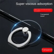 Mobile Phone Ring Holder Transparent Mobile Phone Ring Buckle 360 ​​Holder Mobile Phone Support Mobile Phone Compatible With IPhone, Android Phone, Gift For Birthday, Family, Friends Finger Ring Holder, Phone Grip, Phone Accessories