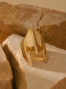 1pc Stainless Steel 18K Gold Plated Punk Mechanical Style Helmet Pattern Ring Men's Rings Summer Jewelry - Ring - View 14