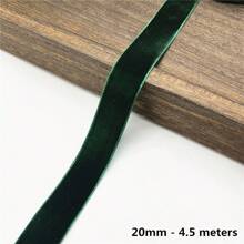 6-38mm 深绿色单面天鹅绒丝带圣诞丝带珠宝展示包装鲜花礼品包装蝴蝶结 DIY 派对装饰 - 墨綠色 - 查看 17