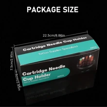 60pcs Leak-Proof Tattoo Ink Rinse Cups - Effortless Blending, Diluting & Drying For Tip Cartridge Cleaning - Convenient Box Set